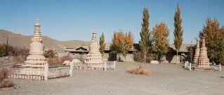 Burial stupas at Mogao.